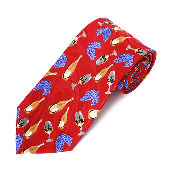 Wine Novelty Tie for wholesale by Selini New York