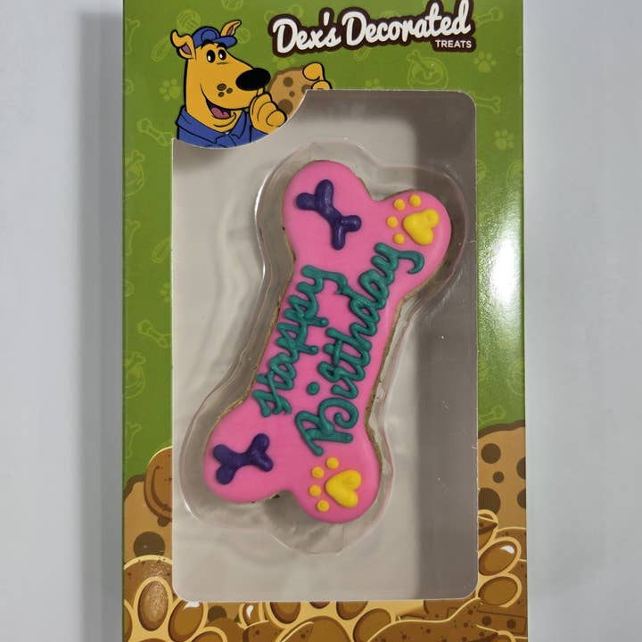 The Doggie Express - Wholesale Pet Treats - Dog - Large Happy Birthday Bone - Packaged10