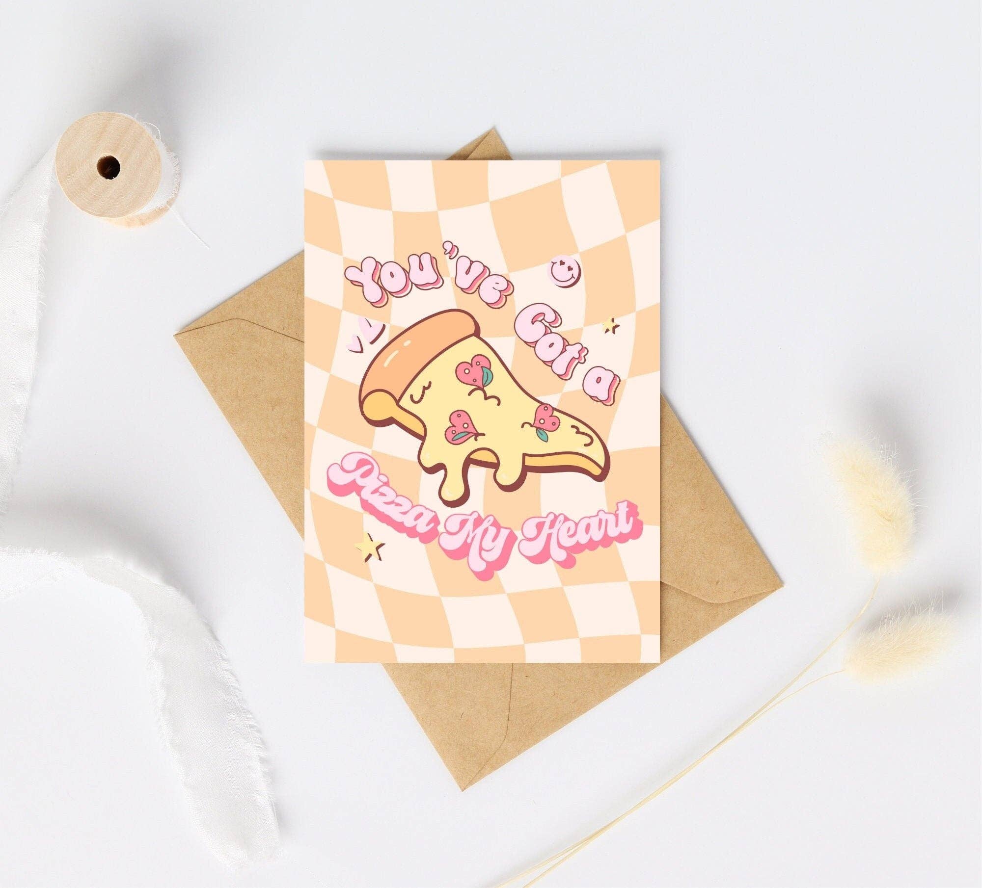 Fleurs on Sunday - Wholesale Love Card - You've Got A Pizza My Heart Card