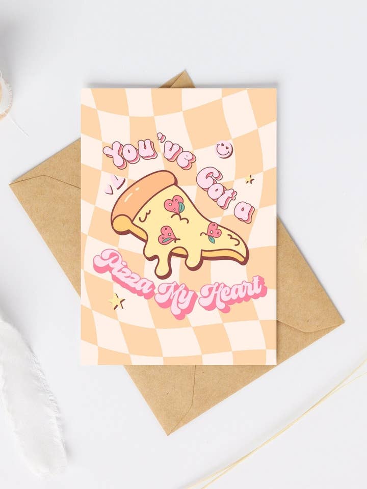 You've Got A Pizza My Heart Card for wholesale by Fleurs on Sunday
