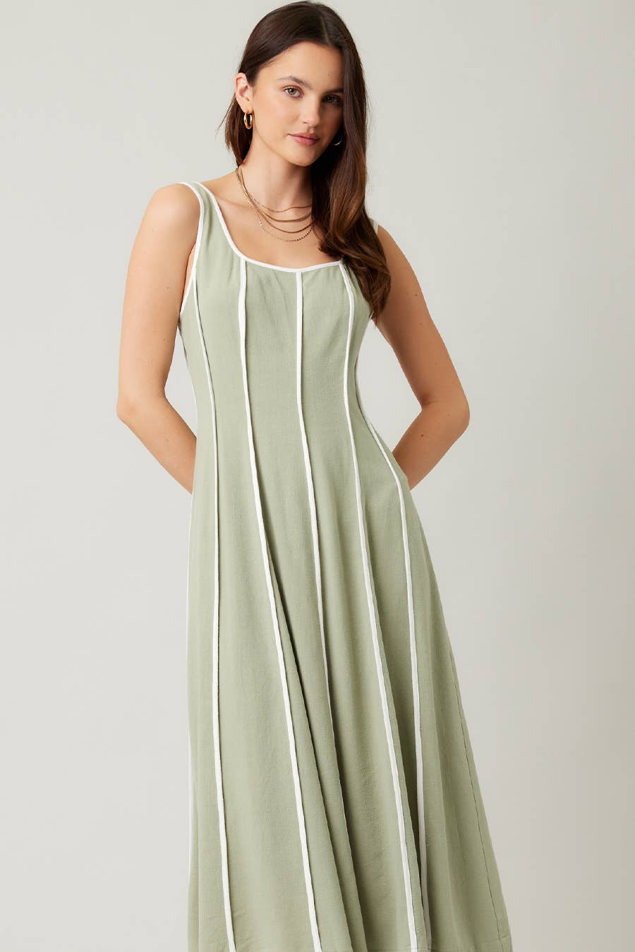 ILLA ILLA - Wholesale Dress - Women's - IM7512-Linen Midi Dress16