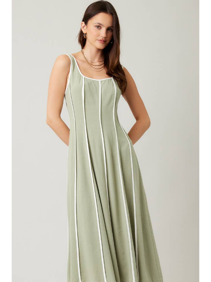 ILLA ILLA - Wholesale Dress - Women's - IM7512-Linen Midi Dress16