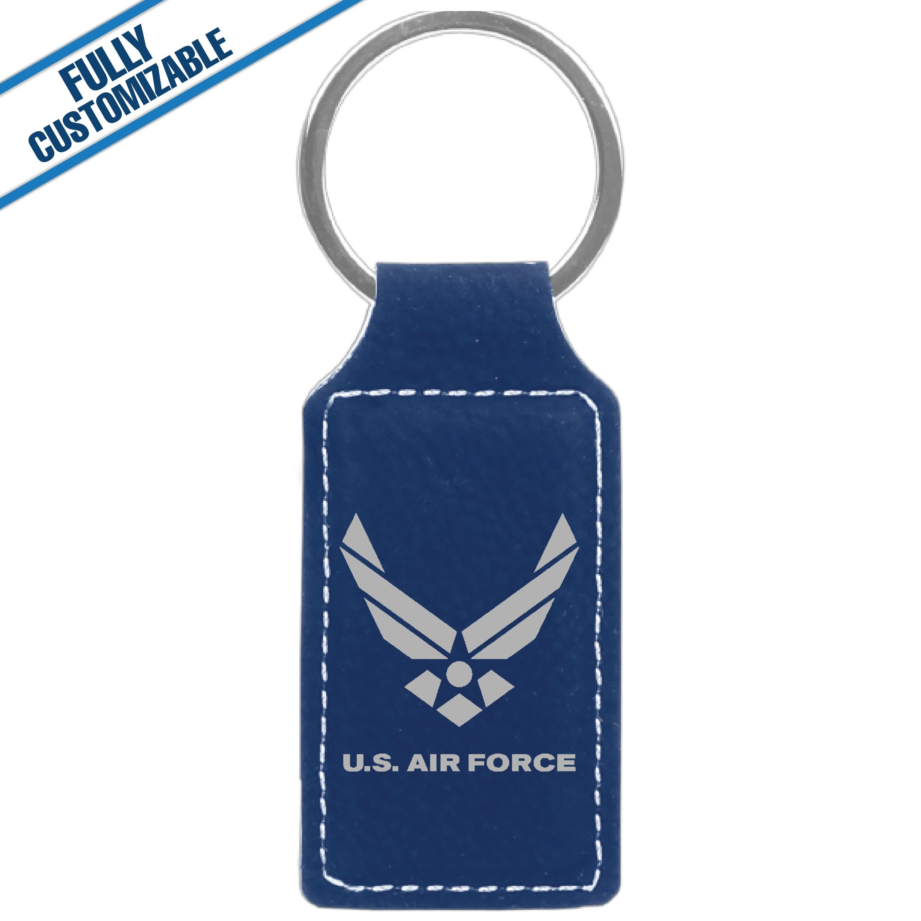 GiftWorksPlus - Vente Porte-clés – unisexe - Porte-clés rectangulaire en similicuir gravé - Entièrement personnalisable10