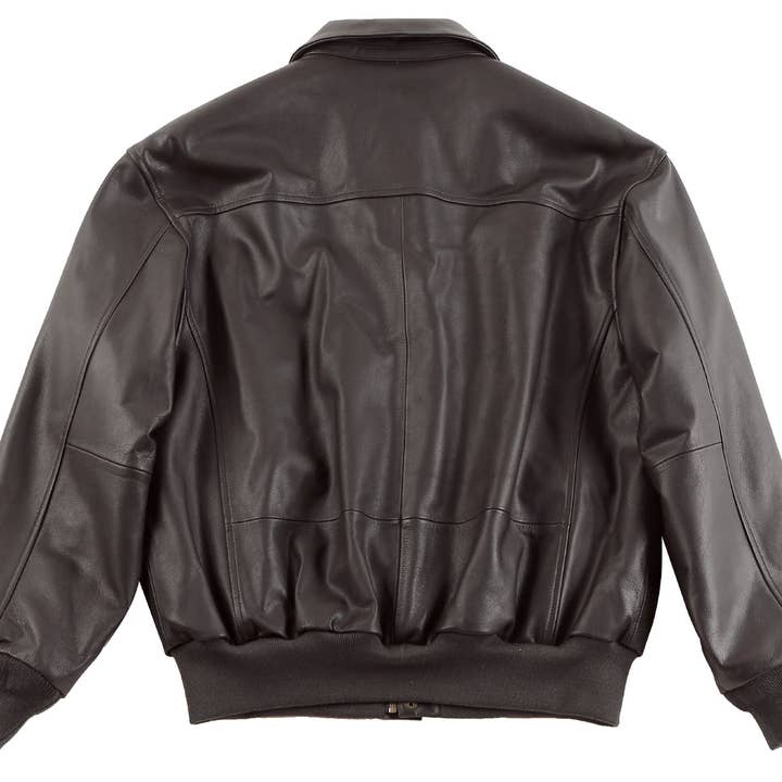 Dark Brown Landing Leathers Men Air Force A2 Leather Flight Bomber Jacket for wholesale on Faire8