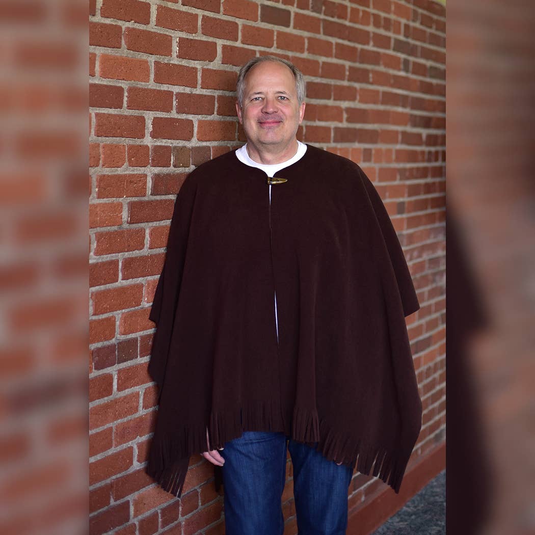 Swanque - Wholesale Poncho - Women's - Fringed Mantoque with Button - Adult1