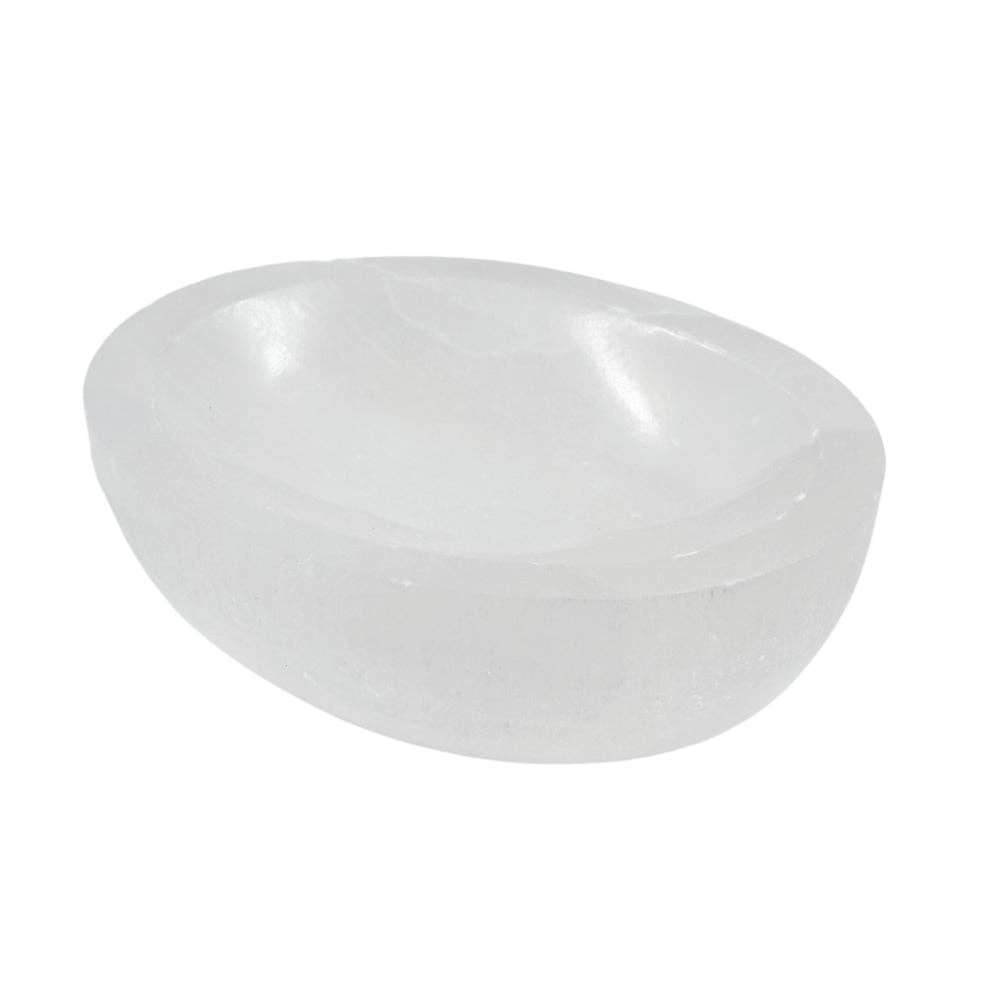 Earths Elements Wholesale - Wholesale Jewelry Dish - Selenite - Oval Trinket Holder2
