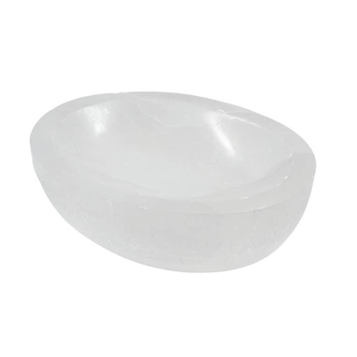 Earths Elements Wholesale - Wholesale Jewelry Dish - Selenite - Oval Trinket Holder2