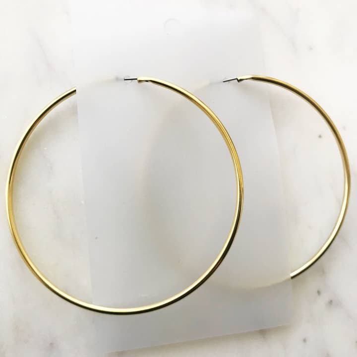 Carmen Miller Jewellery - Wholesale Hoop earrings - Caitlin Gold Plated Hoops2