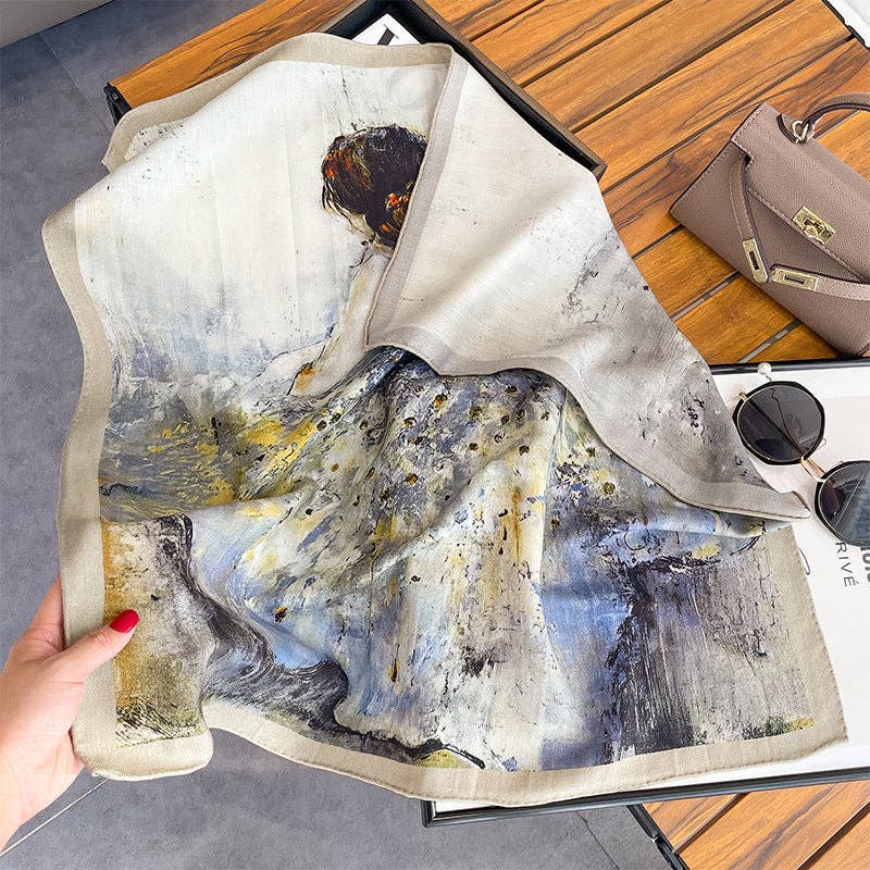 Marayn - Wholesale Scarf - Women's - Luxury Silk  Wool Scarf Chic Style 202522