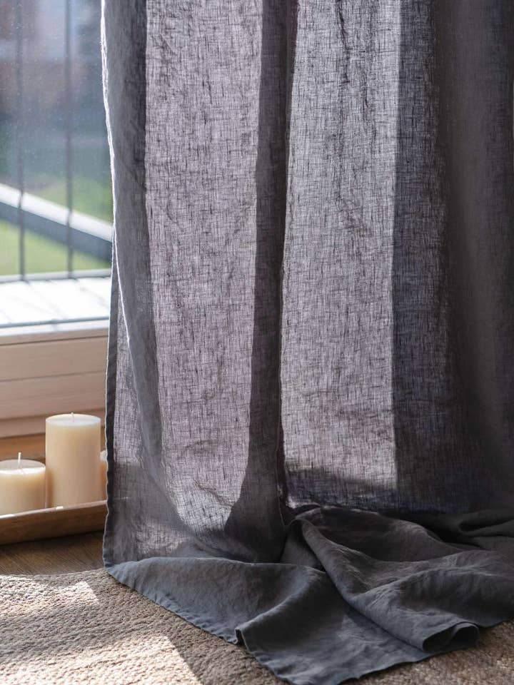 Mid-weight Curtains in Dark Grey for wholesale by Sauths