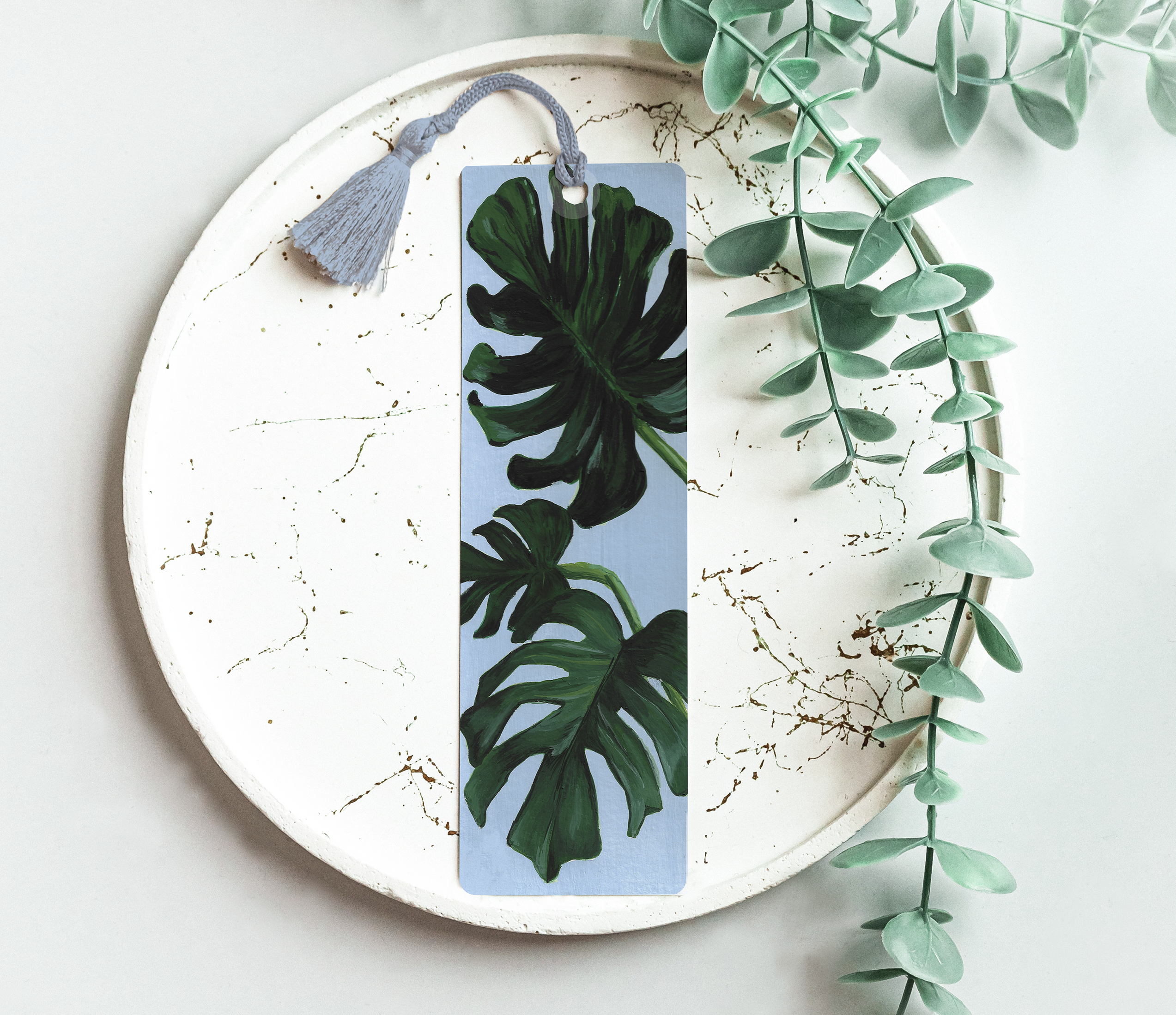 Victoria in Design - Wholesale Bookmark - Mon Monstera Bookmark with Tassel3