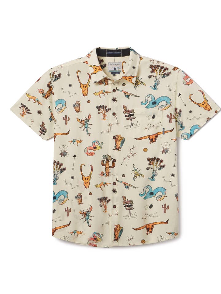 DANGEROUS DESERT - 7-SEAS™ BUTTON UP for wholesale by Baja Llama