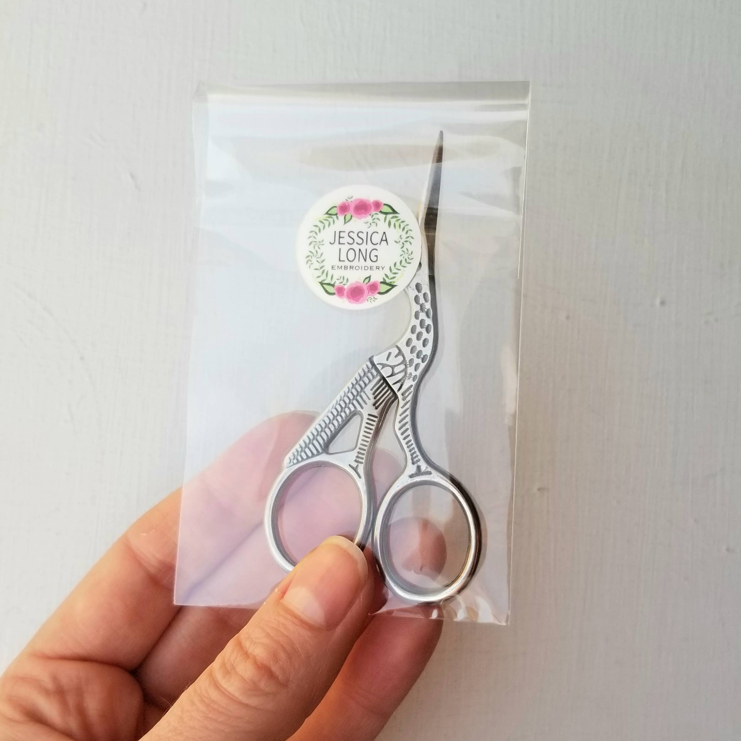 Jessica Long Embroidery - Wholesale Embroidery/Cross Stitch Supplies - Classic stork hand embroidery scissors1