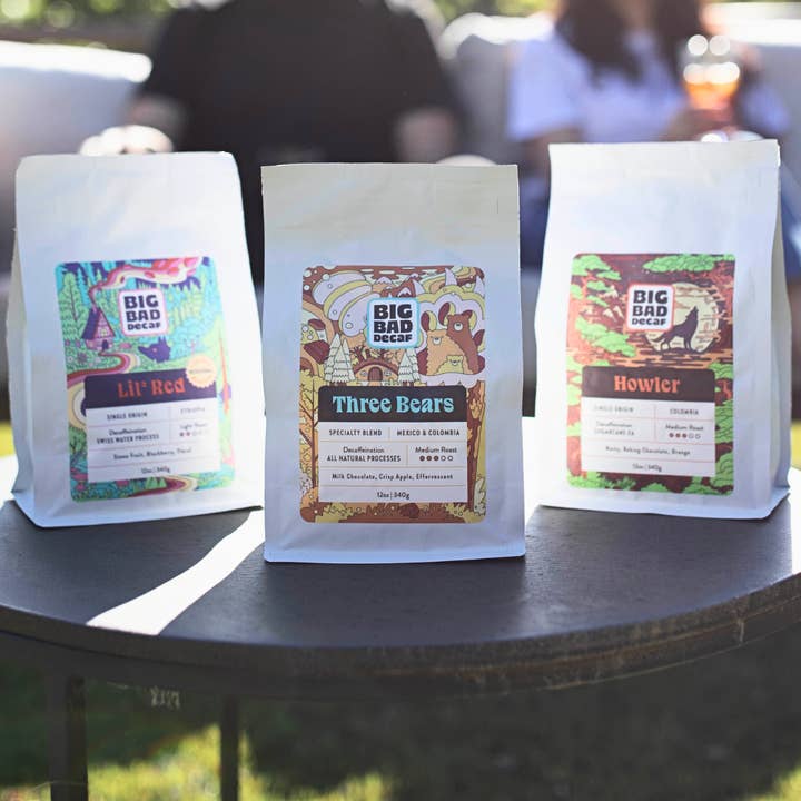 Pack d'échantillons - Howler, Three Bears & Lil'Red pour la vente par Big Bad Decaf