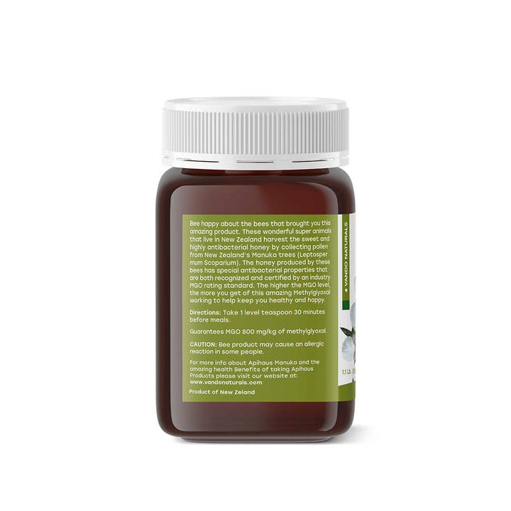 Vando Naturals – Engroshandel Honning – Manuka Honning Mgo 800 Aktiv 20+ 1.1 Lb