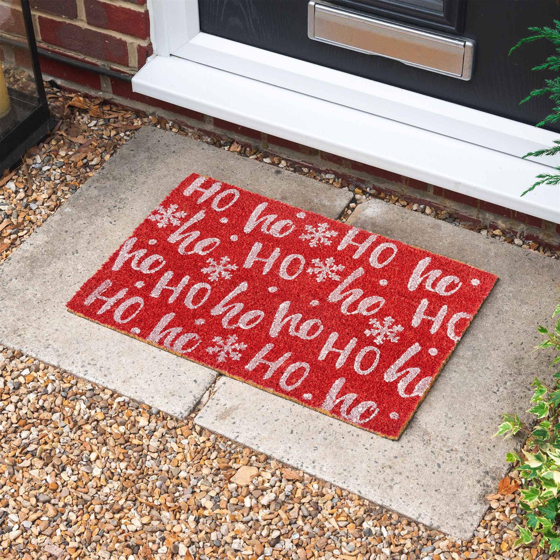 Rinkit Ltd - Wholesale Door Mat - Nicola Spring Christmas Door Mat - 60x40cm - Ho Ho Ho - Red4