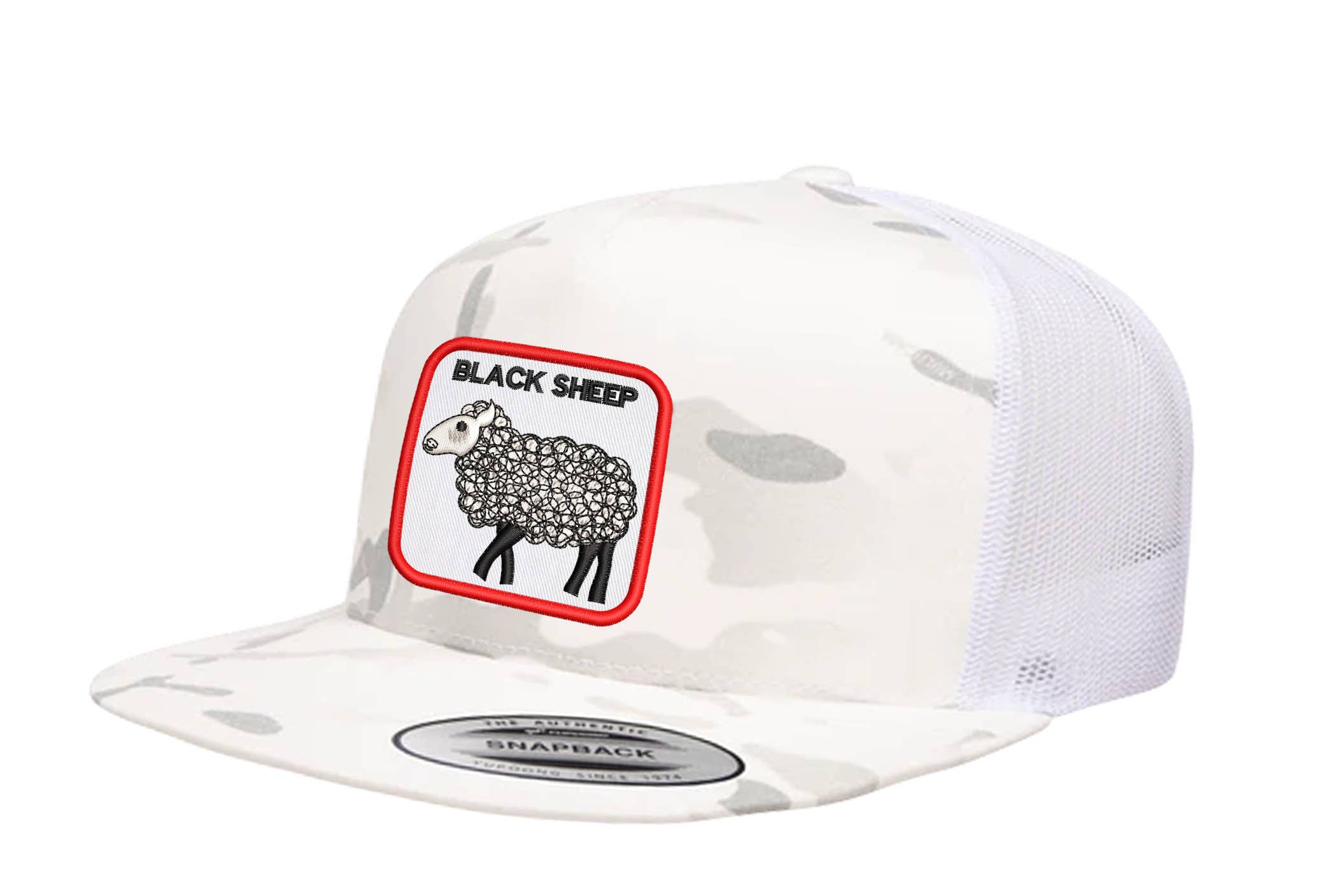 Multi-Vendor Sales - Wholesale Trucker Hat - Unisex - The Black Sheep Animal Patch Embroidered Trucker Hat8