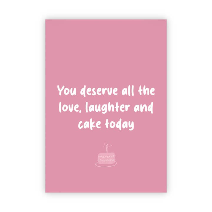 Dubbele wenskaart | Cake voor wholesale door Wensjegeluk