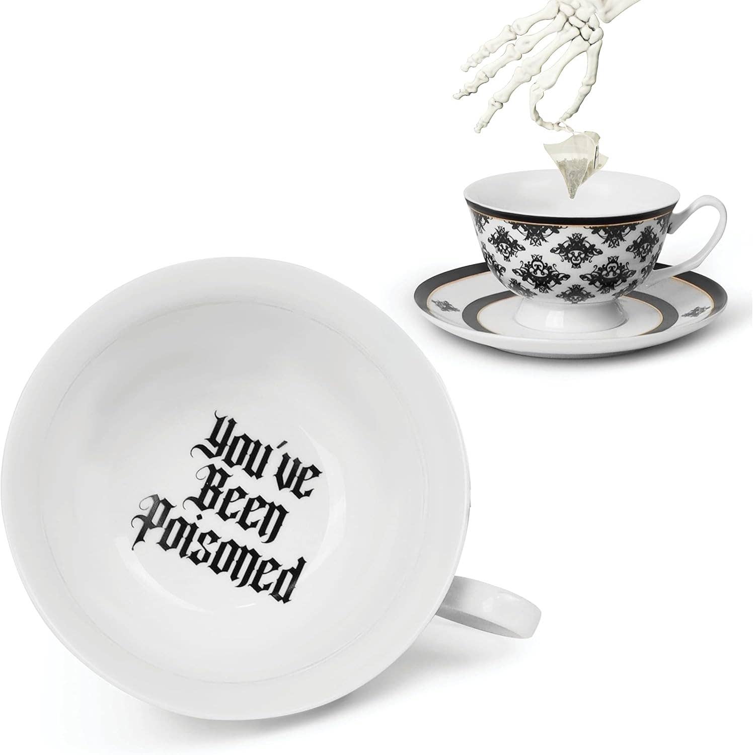 Upper Midland Products - Wholesale Coffee/Tea Cup - You've Been Poisoned Tea Cup and Saucer Set1
