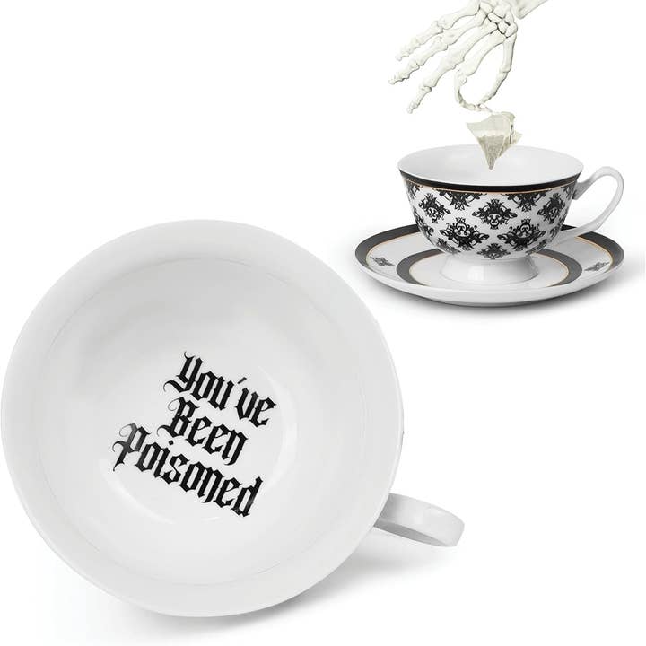 Upper Midland Products - Wholesale Coffee/Tea Cup - You've Been Poisoned Tea Cup and Saucer Set1