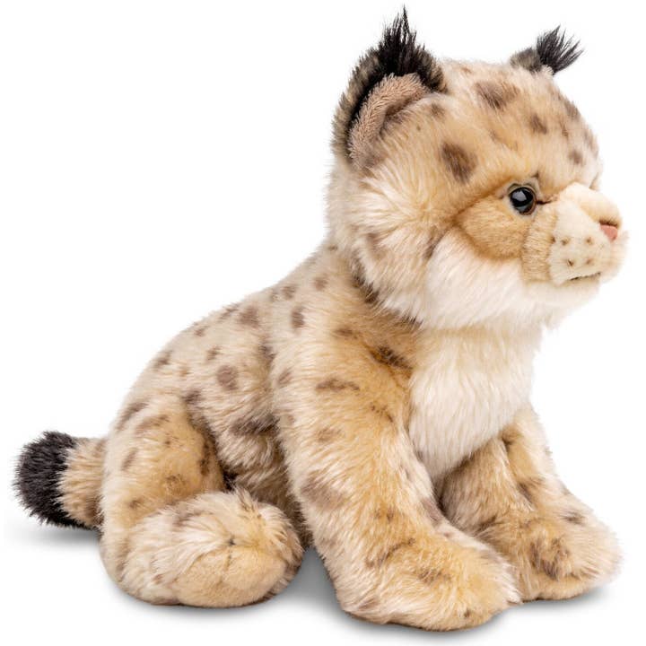Uni Toys - Vente Peluche – enfant et bébé - Petit lynx, assis, 22 cm (hauteur), doudouille/peluche