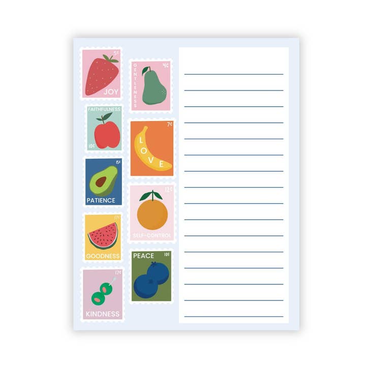 Bloco de Notas Destacável de Escrituras Cristãs sobre o Fruto do Espírito por atacado de Paper Giggles