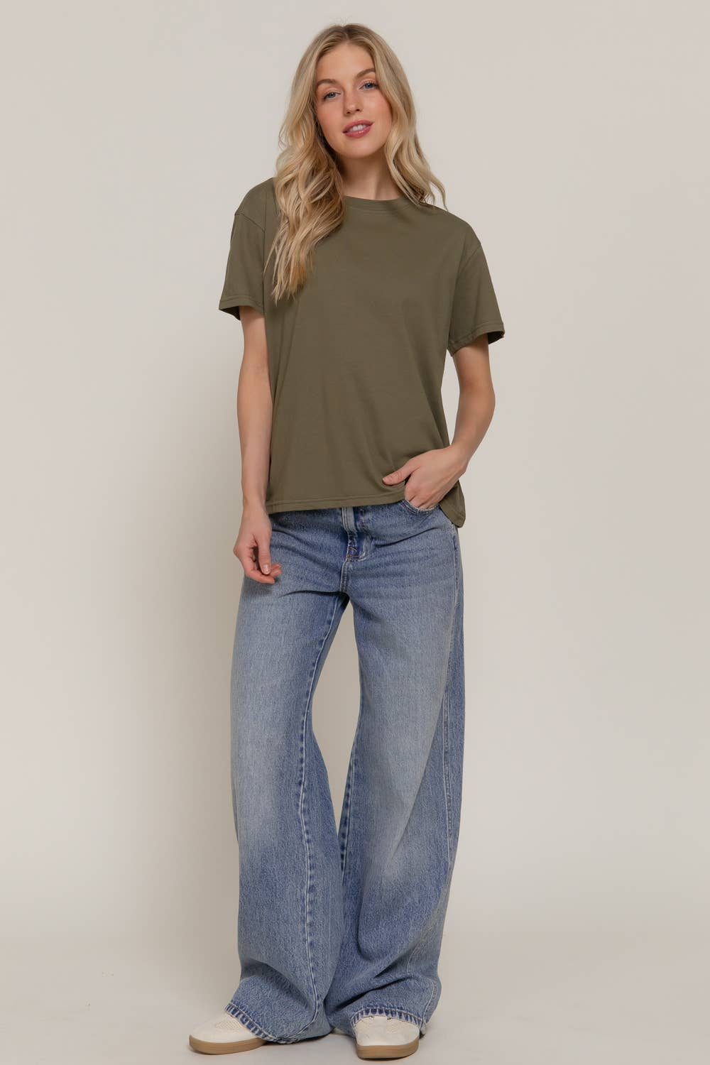 Active Basic | Active USA – wholesale Knit top – Women's – Short Sleeve Round Neck Tee3