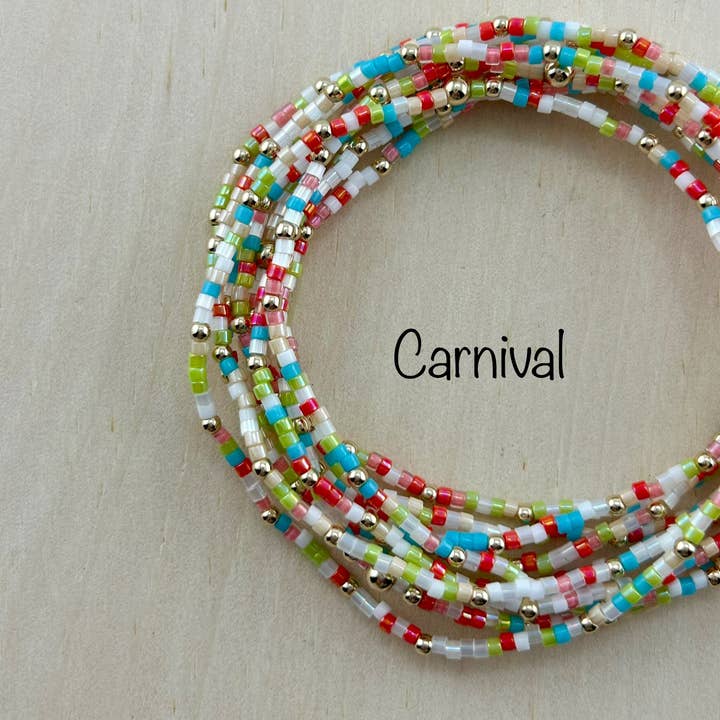 Back Bay Bead Company - Wholesale Beaded Bracelet - Seed Bead Stretch Bracelet Gold Filled Color Bead Bracelets 2