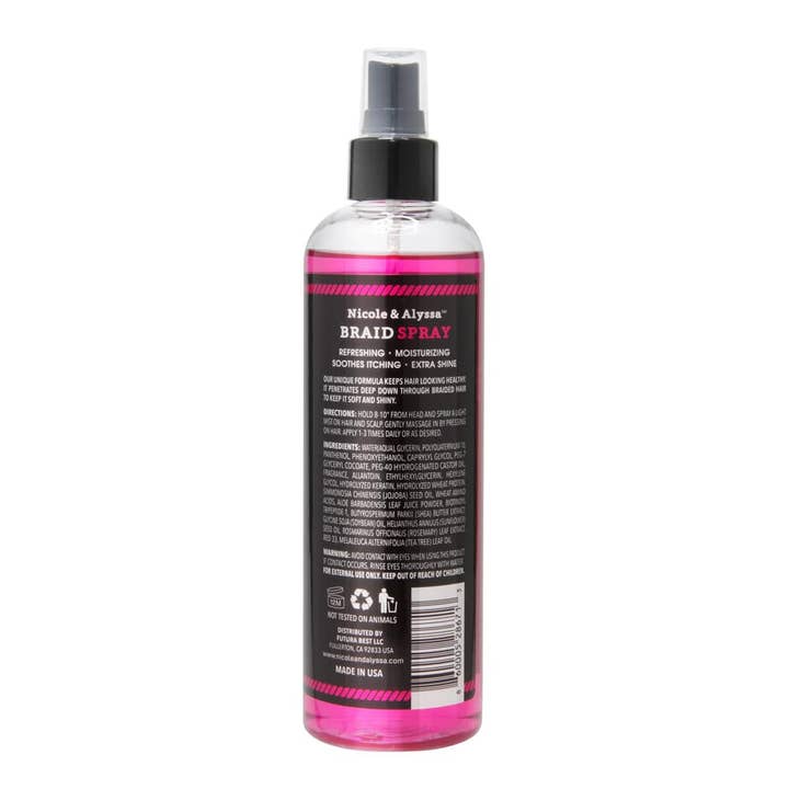 KT Supply - Wholesale Hair Spray - Nicole & Alyssa Hair Braid Spray, 10 Oz