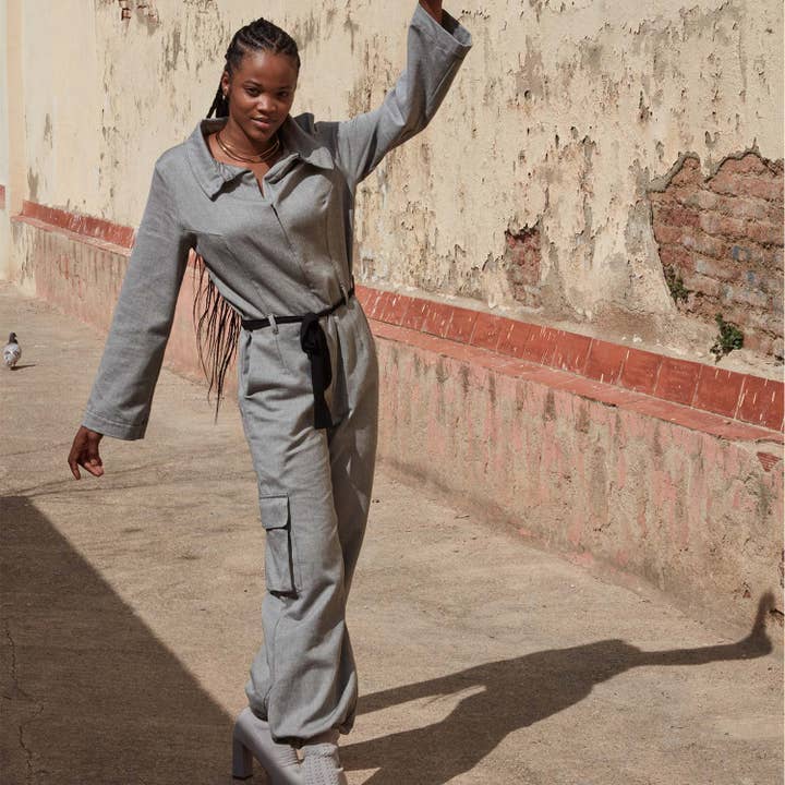 TECTONICA, long sleeve jumpsuit, with pockets. for wholesale by Miu Sutin