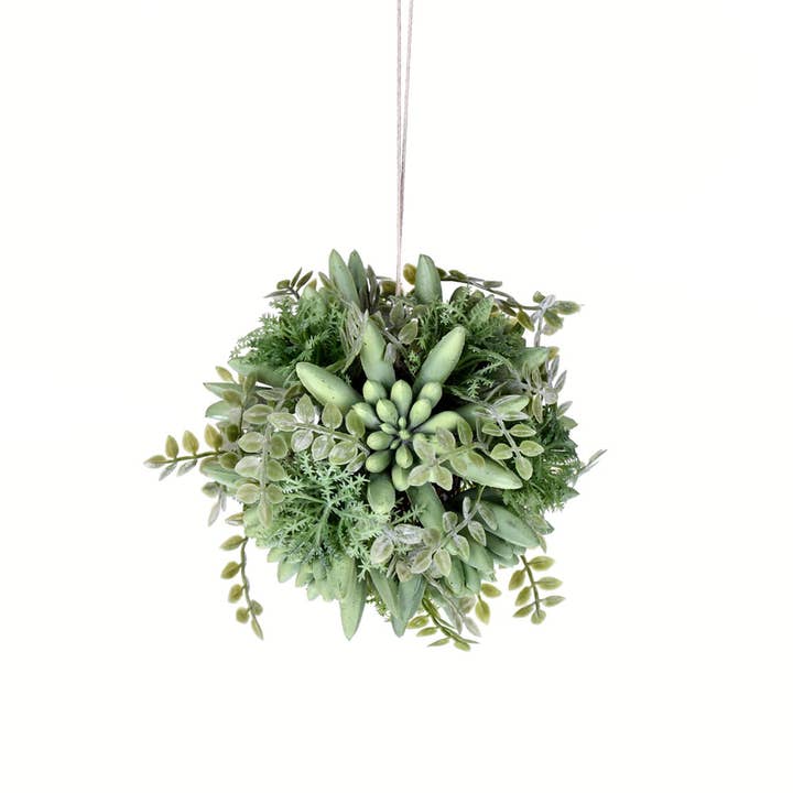 Vickerman 5" Artificial Mixed Gray Green Succulent Ball. for wholesale on Faire