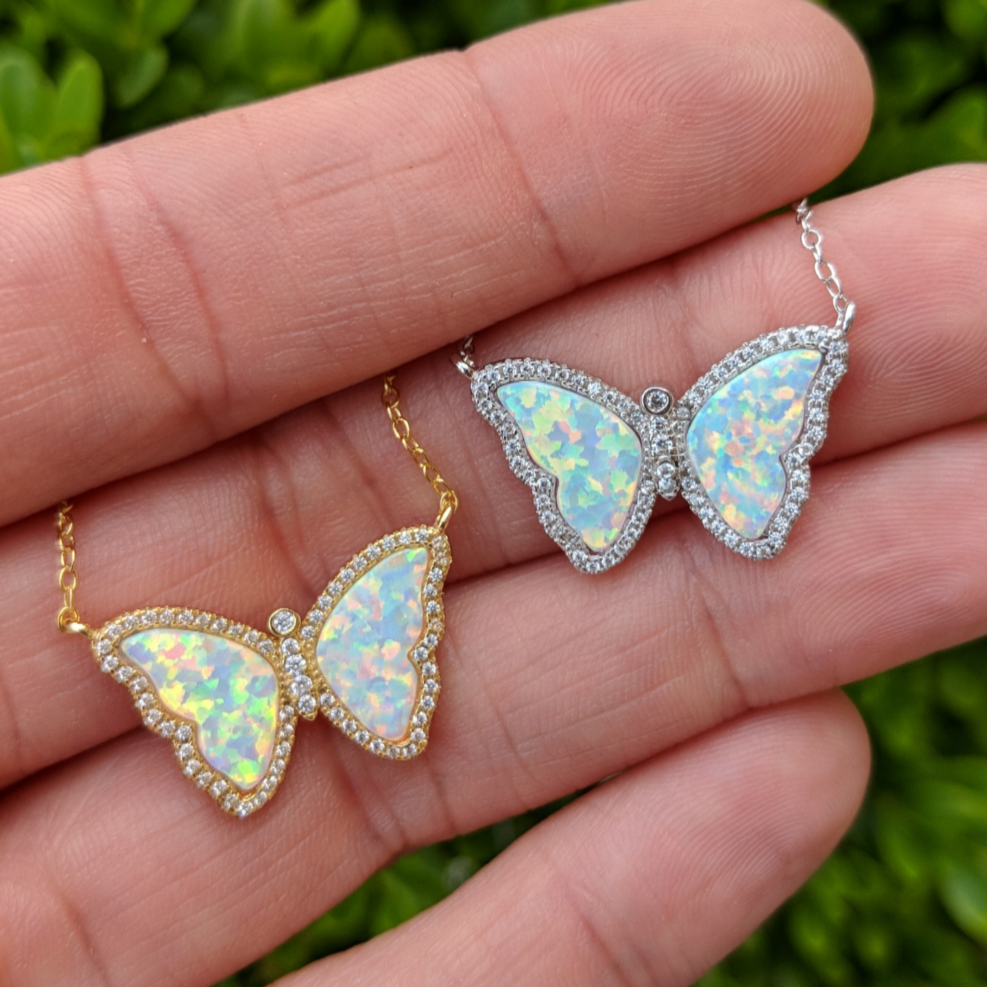 Kamaria Jewelry - Wholesale Pendant/Charm Necklace - Opal Butterfly Necklace With Crystals5