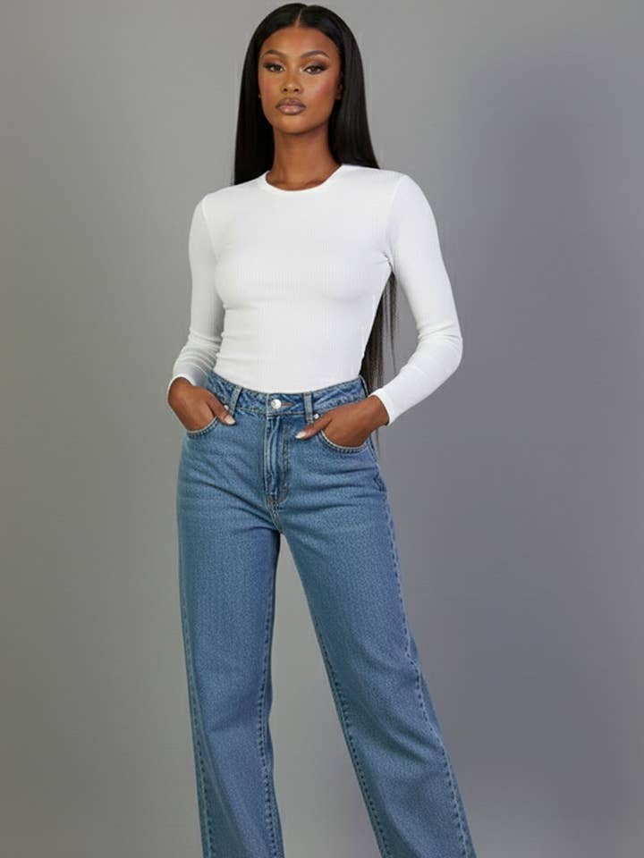 CAPELLA APPAREL - Wholesale Knit Top - Women's - Ribbed Round Neck Long Sleeve Top9