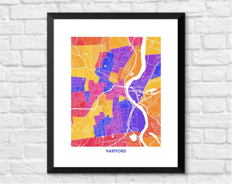 Juanita's Adventures – Impressão artística por atacado – Impressão do mapa de Juanitas Hartford2