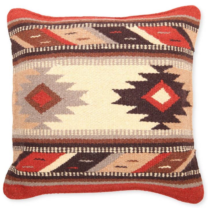 El Paso Saddleblanket - Wholesale Throw Pillow Cover - Wool Maya Modern Pillow Cover, Design #6