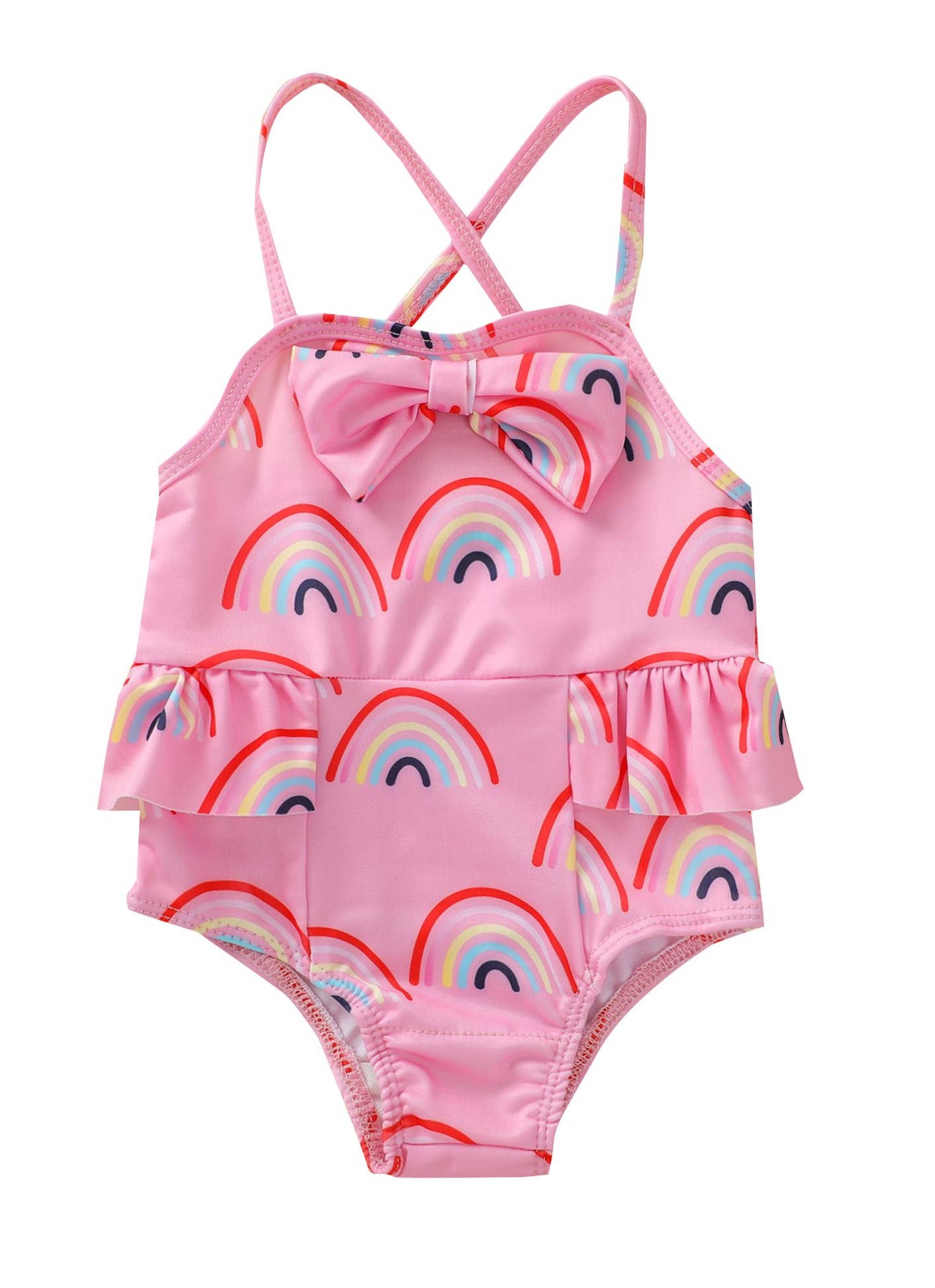 Fennco Styles – wholesale One-piece swimsuit – Kids – Fun Patterned Ruffled One-Piece Baby Swimsuit10