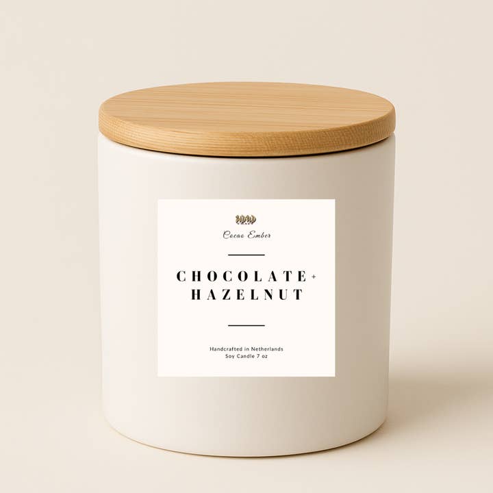 WdudCraft - Wholesale Jar/Filled Candle - Cacao Ember ( Chocolate & Hazelnut) Soy candle 7,8,10,12oz3