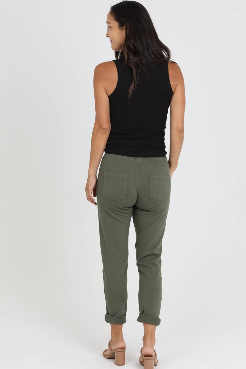 Nostalgia - Wholesale Lounge Sweatpants/Joggers - Women's - NP746-ASIS PULL ON TIE FRONT ZIPPER POCKET FRENCH TERRY JOGG30