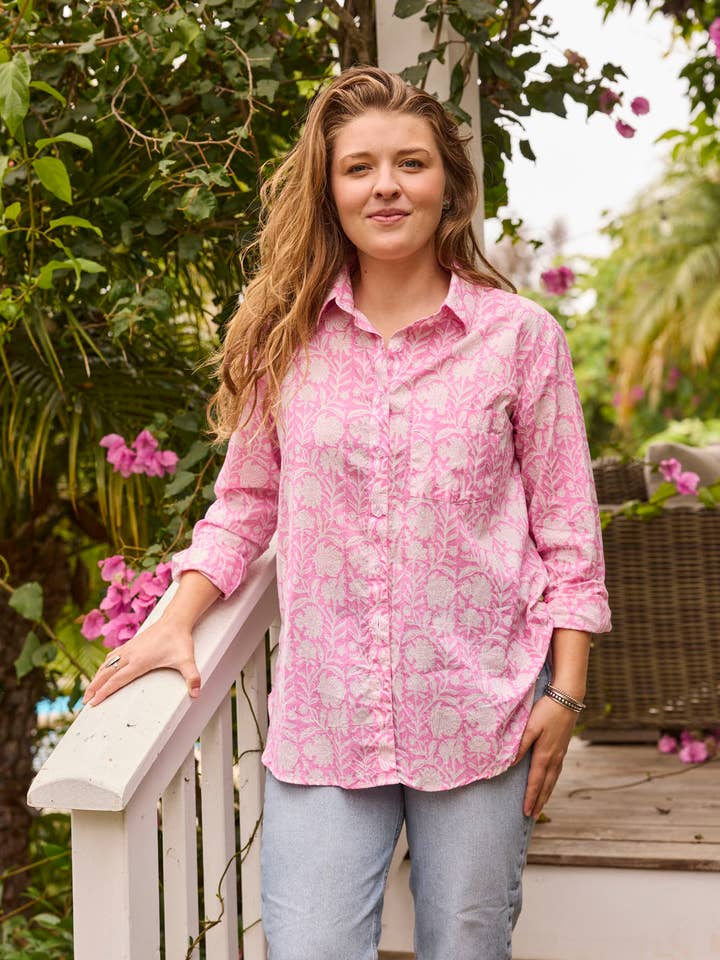 Chemise Good Boyfriend - Capri Floral Dahlia pour la vente par and for Good