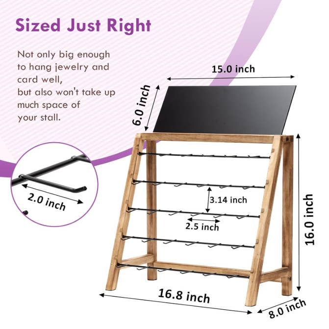 Cork and Charm - Wholesale Jewelry Stand & Display - Wooden Earring Stand0