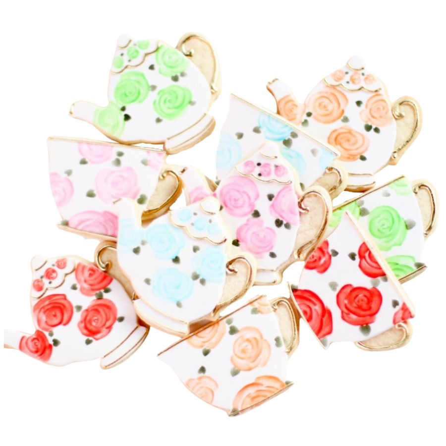 Sweet Sanctions LLC - Wholesale Cookie - Tea Party Cookie Set1