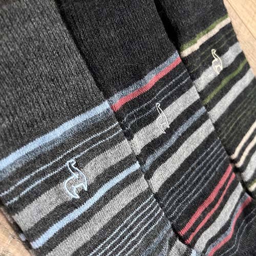 Shupaca Alpaca - Wholesale Socks - Unisex - Alpaca Socks - Stripe - Moss5