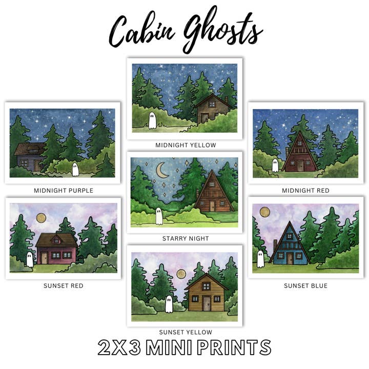 Impressions Mini Fantômes de Cabine pour la vente par E R Kess Designs