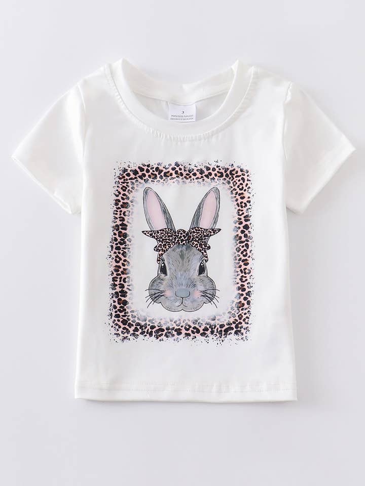 Camiseta de Leopardo Conejo de Pascua para venta al por mayor de Rylee Faith Designs