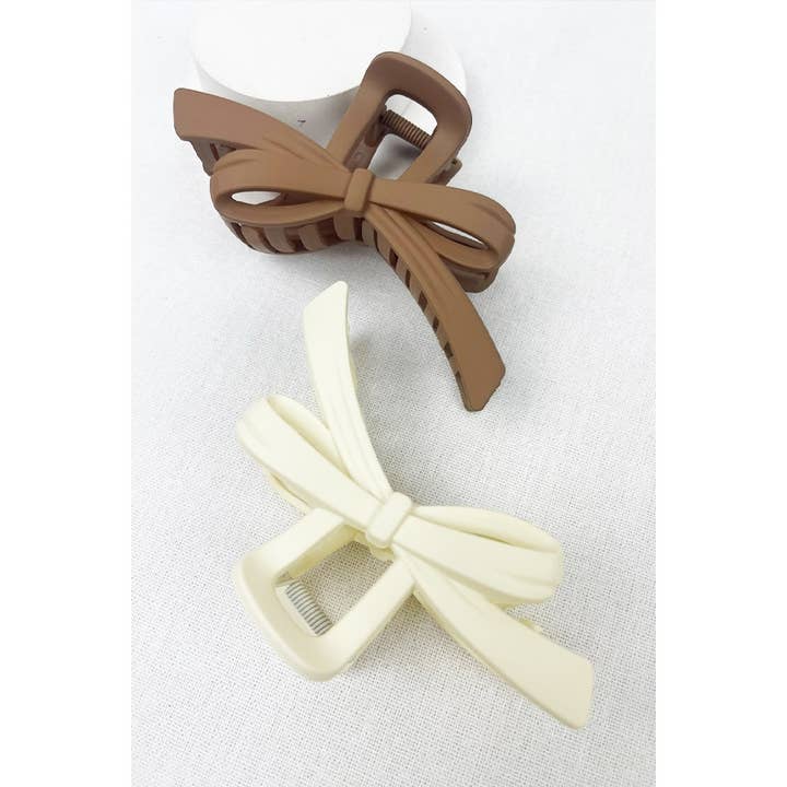 MIX COLOR Knotted Bow Hair Clip Claw for wholesale on Faire