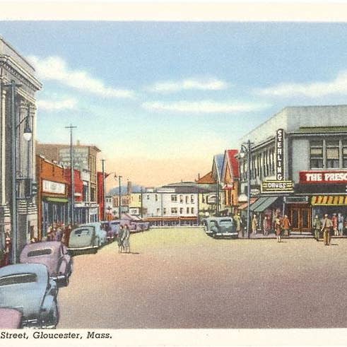 Kunstdruck MA-513 Main Street, Gloucester, Mass. für den Großhandel von Found Image Press