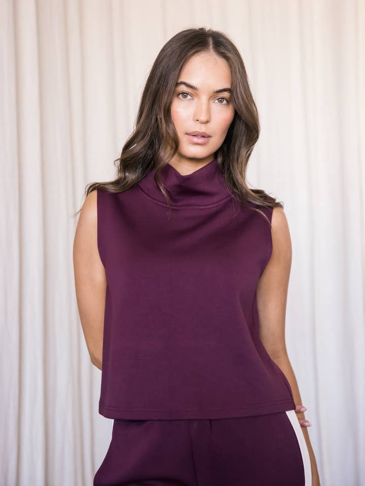 P. CILL - Wholesale Knit Top - Women's - P. CILL Butter Modal Cowl Neck Sleeveless Top41