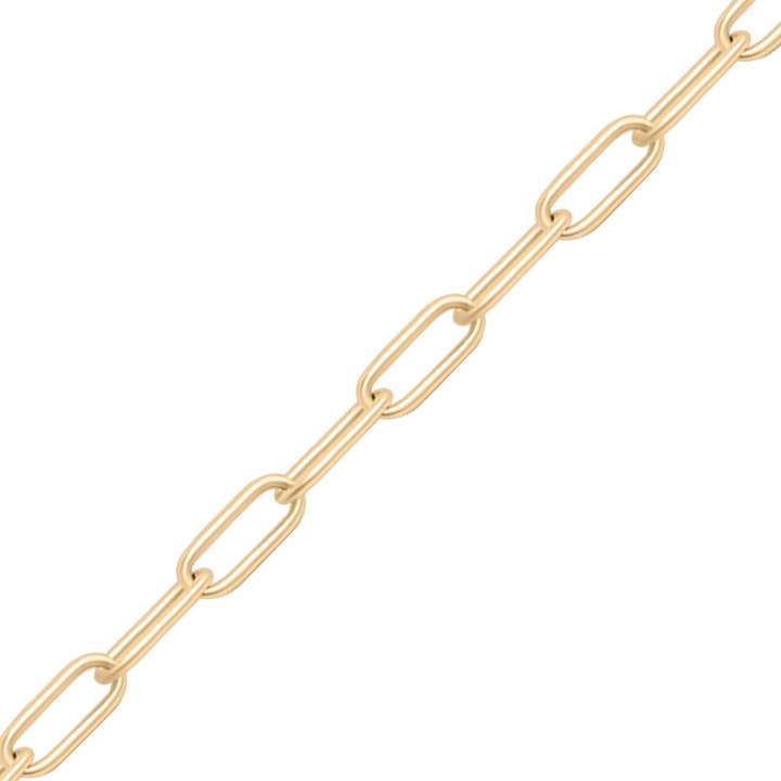 14K Gold Plated Sterling Silver Paperclip Chain -By The Foot for wholesale by WJW