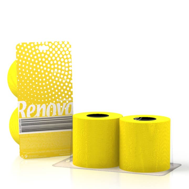 Renova - Wholesale Toilet Paper - Yellow Toilet Paper Crystal 2Rolls