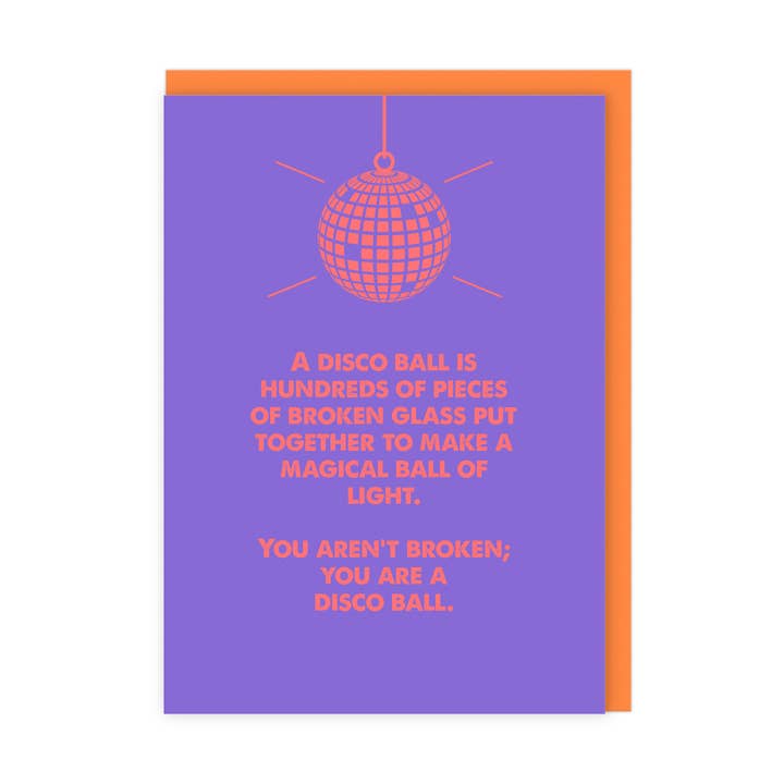 LoveLossDiscoballs – wholesale Encouragement card – You Are A Disco Ball | Bright Inspirational Greeting Card 0
